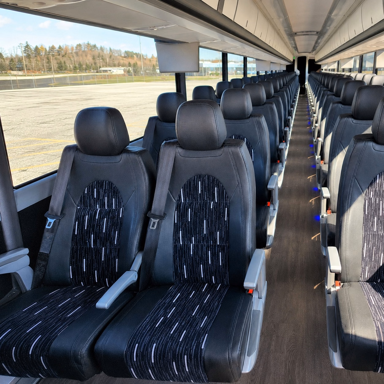 warner robins charter bus interior