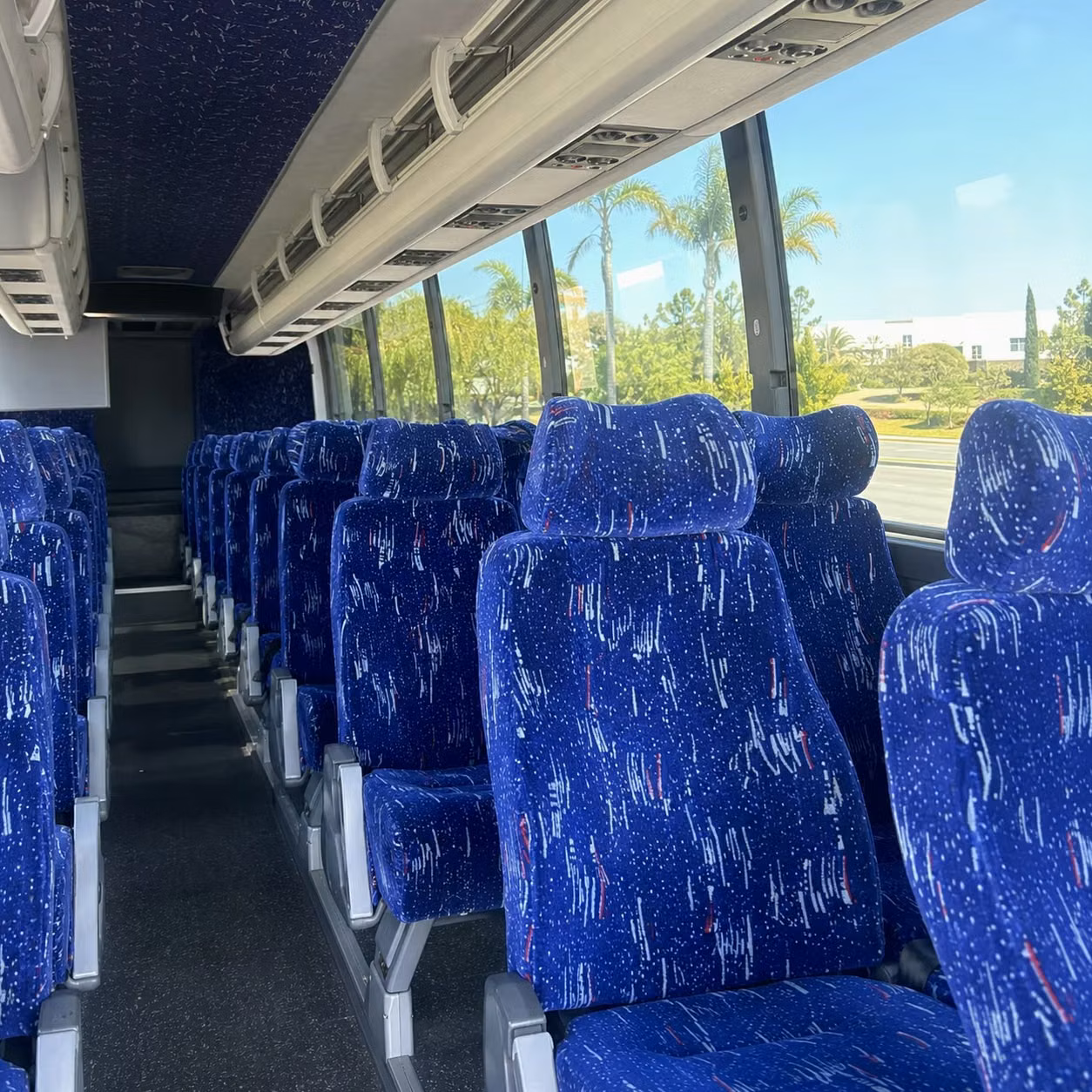 warner robins charter bus rental interior